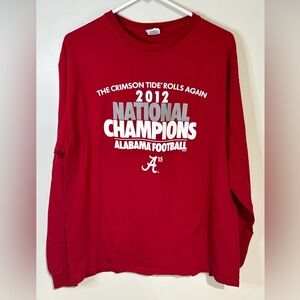 Alabama Crimson Tide 2012 National Champions T-Shirt Men XL Crystal Dynasty
